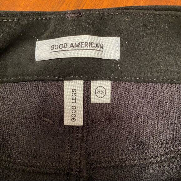 Good American Good Legs Suede-Like pants in black NWT - Picture 3 of 12